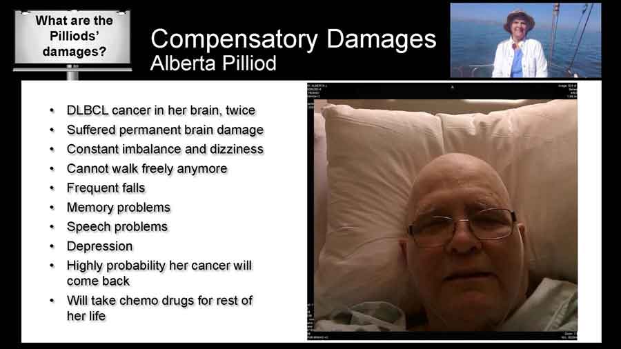 Bullet points of compensatory damages for Mrs. Pilliod